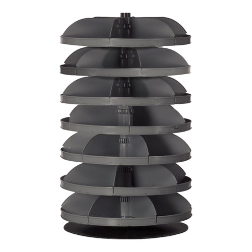 28" Metal Revolving Rotabin with 7 Shelves