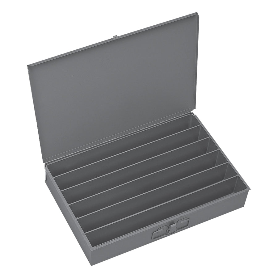 6 Horizontal Hole Large Metal Locking Drawer Compartment Box