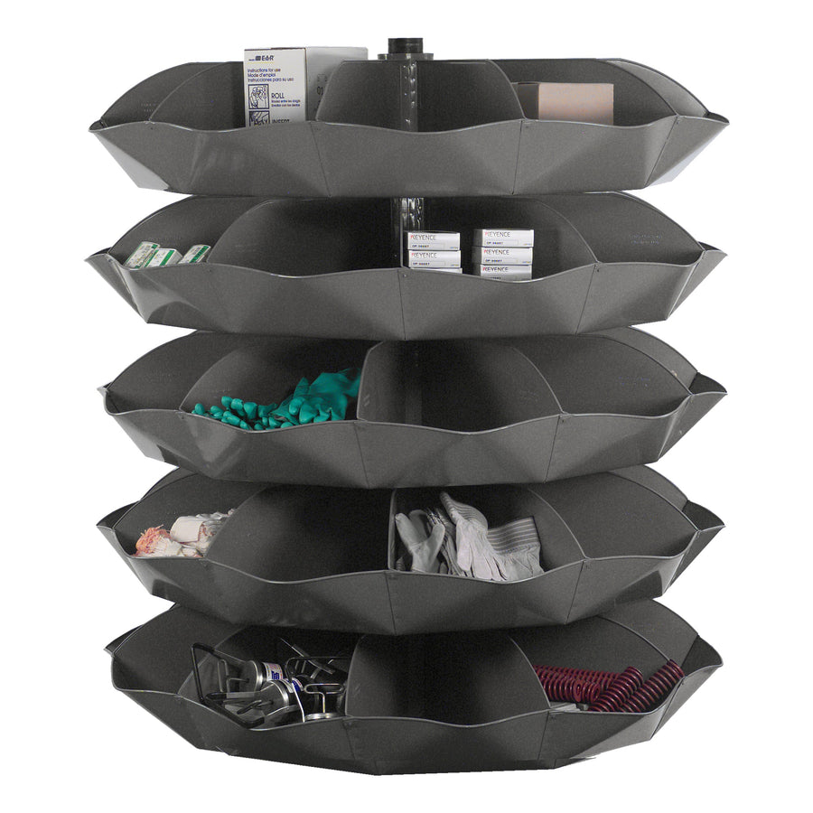 58" Metal Revolving Rotabin with 50 Compartments