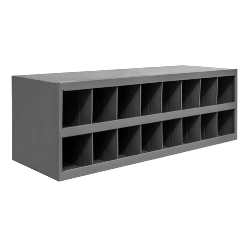 16 Hole Metal Divider Bin 12" Deep