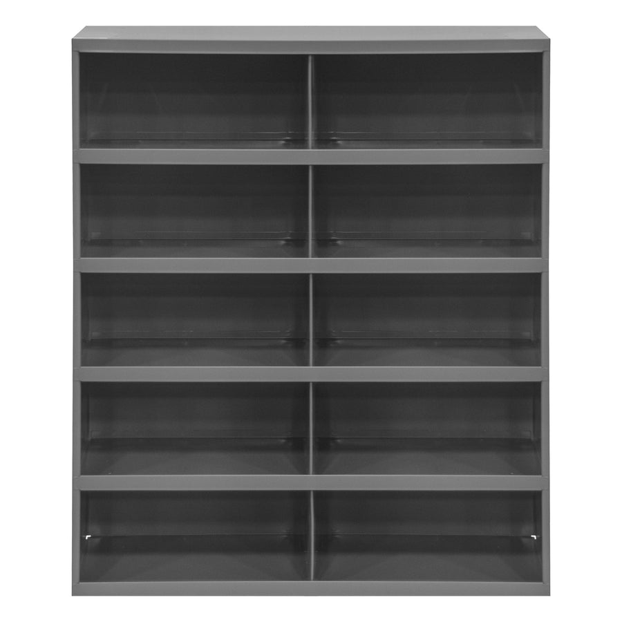 10 Hole Metal Divider Bin 12" Deep
