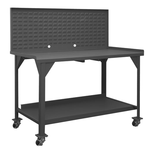 Mobile Workbench, Louvered Panel, 60x36