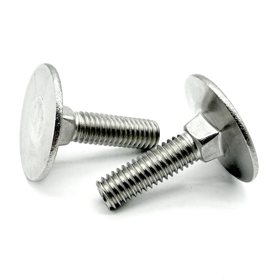 3/8"-16x1-1/4" Stainless Steel Round Head Square Neck Elevator Bolt