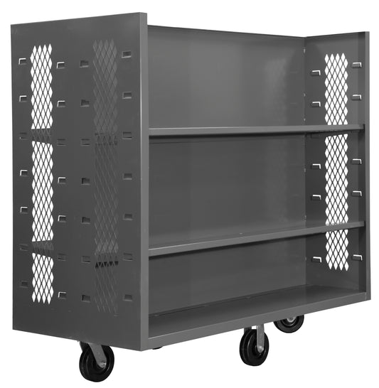 2 Sided Mesh Stock Truck, 3 Shelves