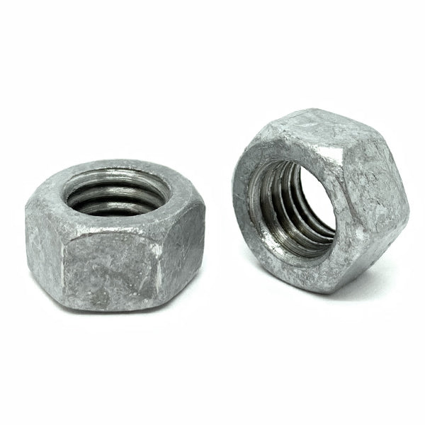 9/16"-12 Grade 2 Finished Hex Nuts Galvanized