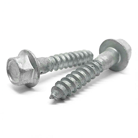 3/8-7x2-1/2" Hex Flange Lag Screws Steel Hot Dip Galvanized