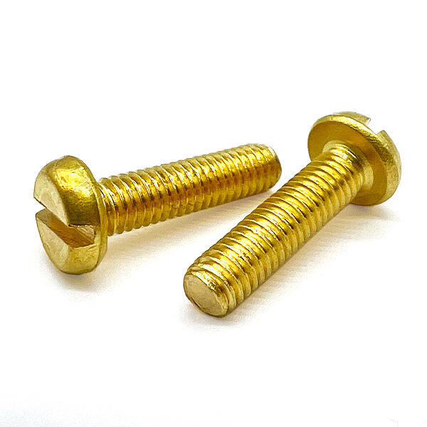 #6-32x1/2" Brass Slotted Fillister Machine Screws