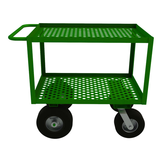 Garden Cart, 2 Perforated Shelves