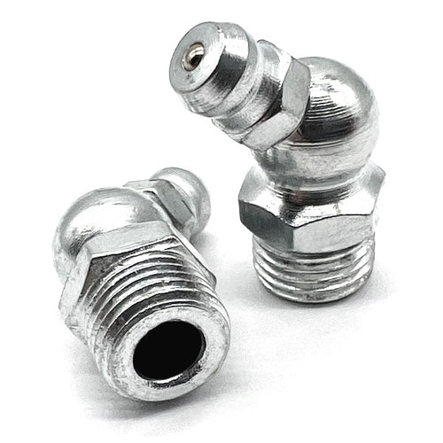 1/8"-27 Zerks Grease Fitting 45 Degree Steel Zinc