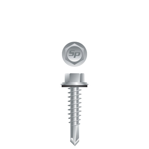#14 Strong-Point Hex Washer Head w/Washer 14-14 x 3, Strong-Shield