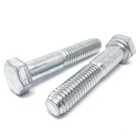 M8-1.25x80 Class 10.9 Hex Cap Screws Zinc Clear