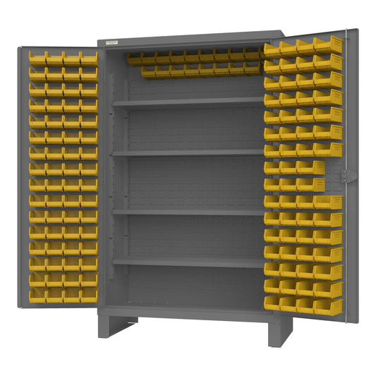 Cabinet, 4 Shelves, 144 Yellow Bins