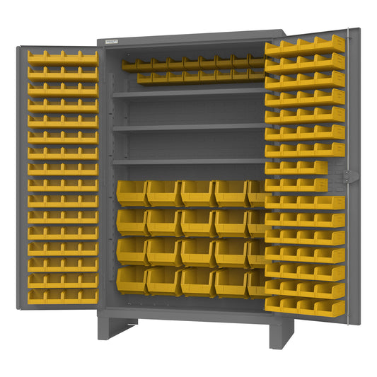 Cabinet, 3 Shelves, 164 Yellow Bins