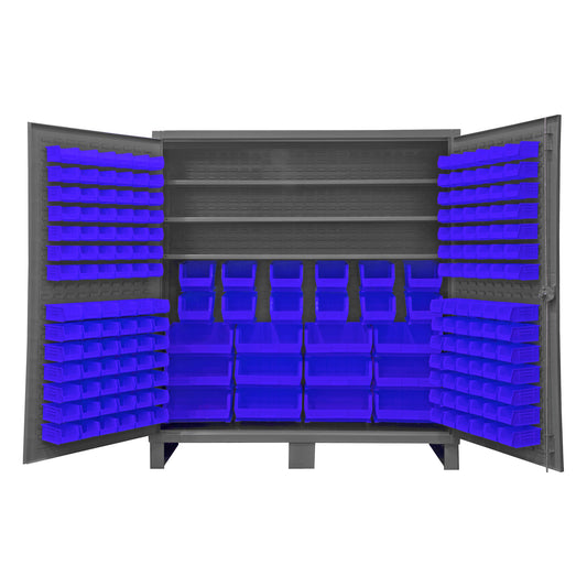 Cabinet, 3 Shelves, 192 Blue Bins