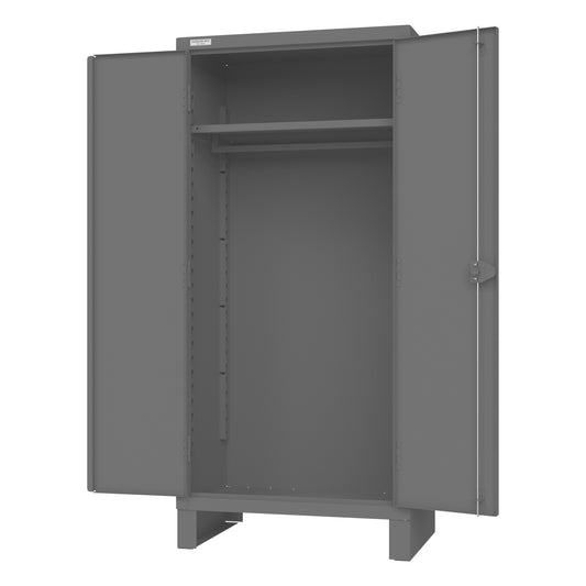Cabinet,1 Shelf, Hanger Bar, Gray