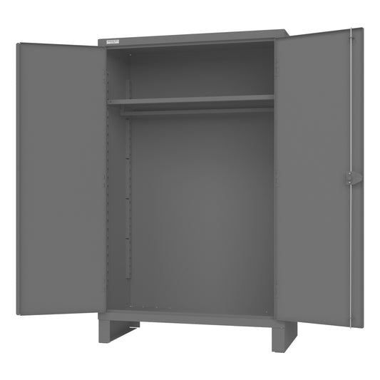 Cabinet, 1 Shelf, Hanger Bar, Gray