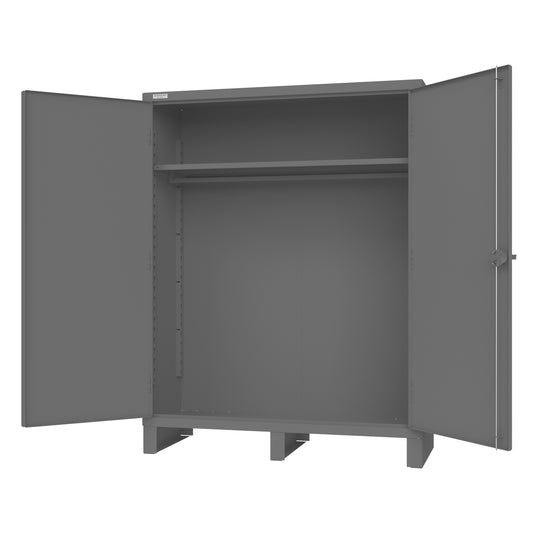 Cabinet,1 Shelf, Hanger Bar, Gray