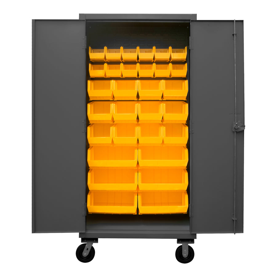 Mobile Cabinet, 30 Yellow Bins