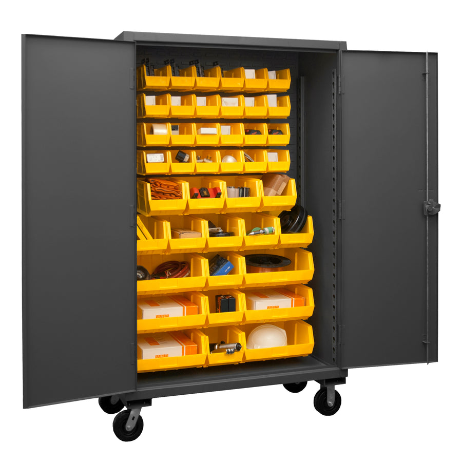 Mobile Cabinet, 42 Yellow Bins