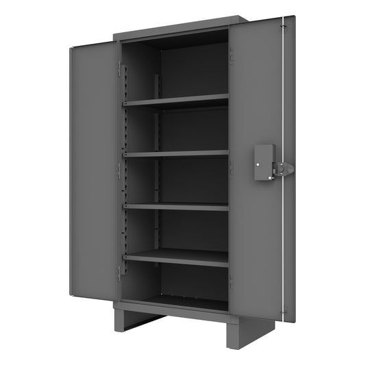 Access Control Cabinet, 4 Shelves, Gray