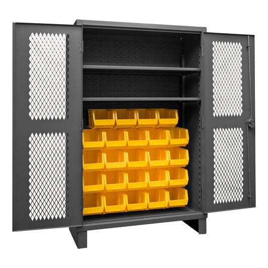 Ventilated Cabinet, 2 Shelves, 24 Bins