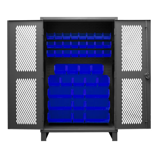 Ventilated Cabinet, 42 Blue Bins