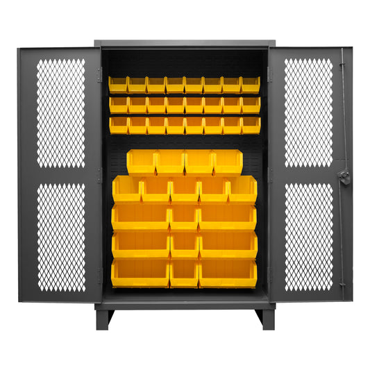 Ventilated Cabinet, 42 Yellow Bins