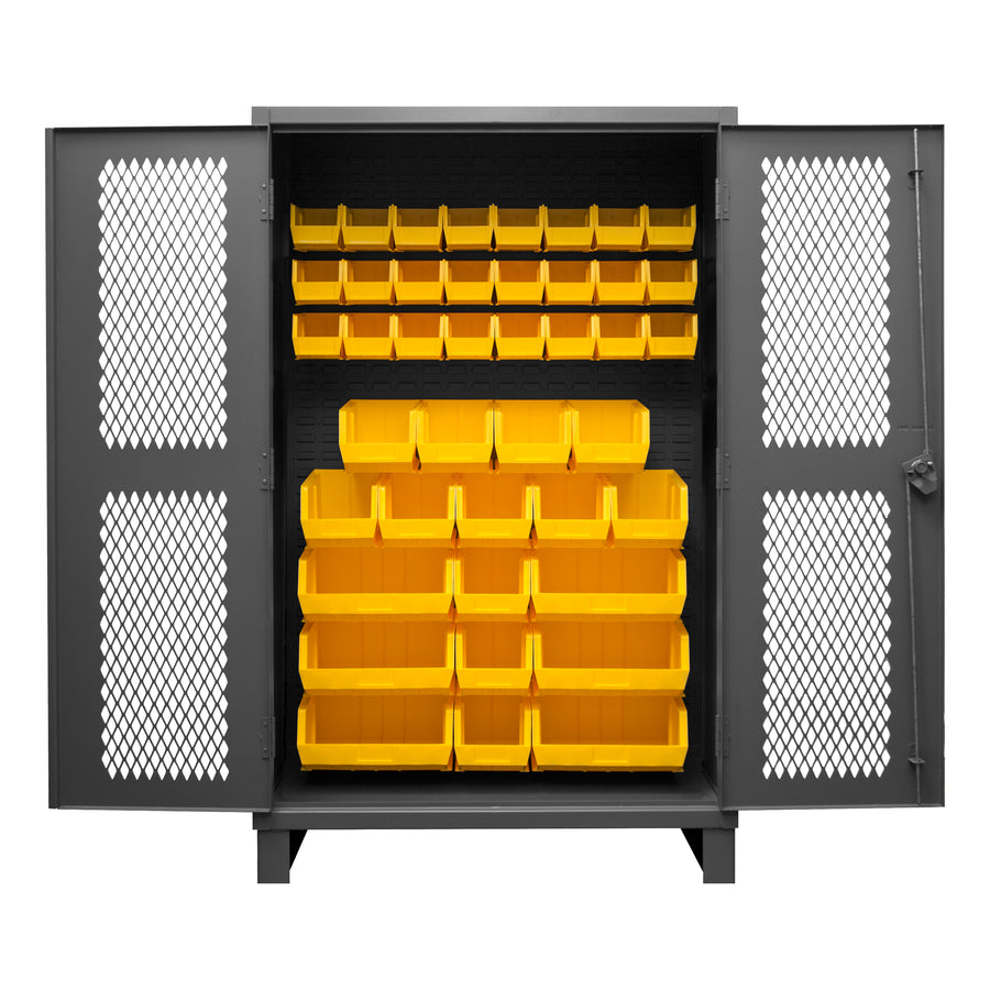 Ventilated Cabinet, 42 Yellow Bins
