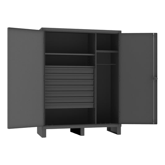 Wardrobe Cabinet, 3 Shelves, 7 Drawers