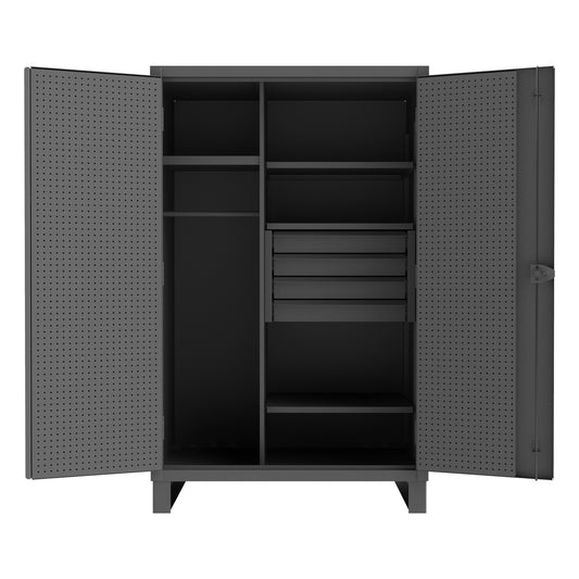 Wardrobe Cabinet, 3 Shelves, 4 Drawers