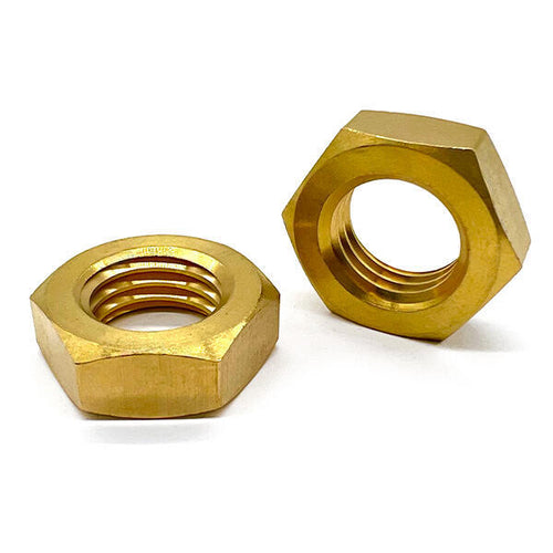 3/8"-24 Brass Hex Jam Nut