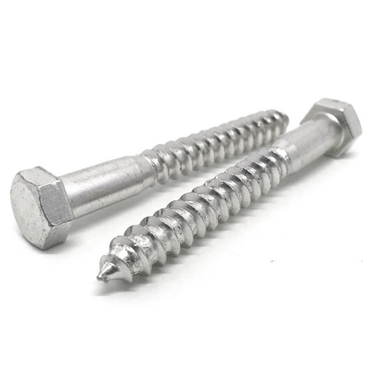 1/4-10x2-1/2" 316 Stainless Steel Hex Lag Screws