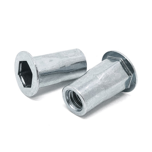 #10-24 UNC (.020-.130) Aluminum Hex Rivet Nut