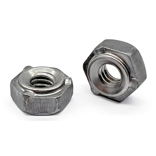 M6-1.0 3 Prong Short Pilot Hex Weld Nuts