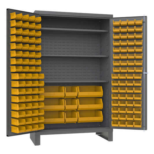 Cabinet, 3 Shelves, 137 Yellow Bins