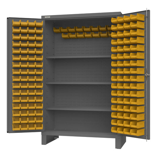 Cabinet, 3 Shelves, 144 Yellow Bins