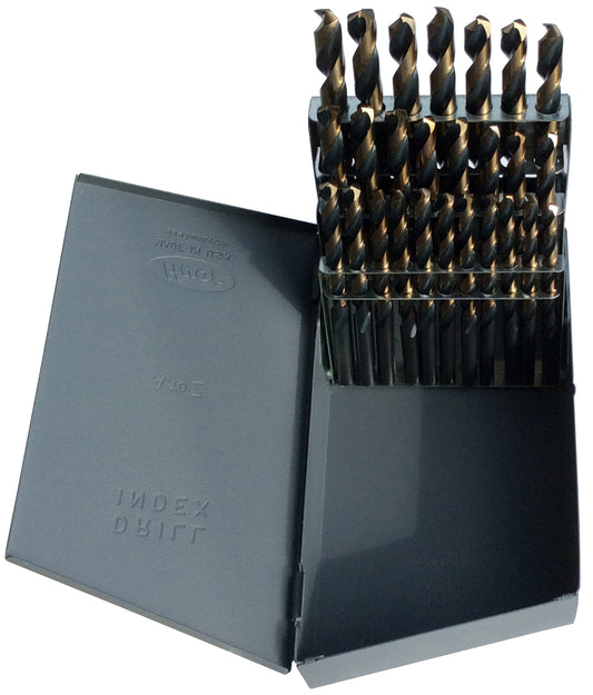 26 Piece HSS Black & Gold KFD Split Point Jobber Length Drill Bit Set, A - Z