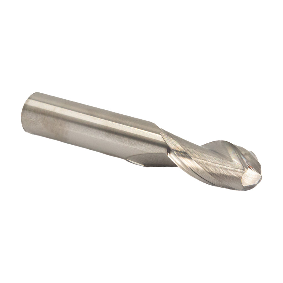 3/32" Carbide 2 Flute Single End Ball End Mill