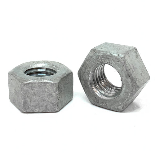 1"-8 Grade 2H Heavy Hex Nuts Galvanized