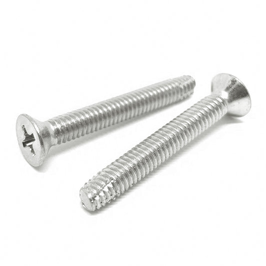 #10-32x1/2" 410 Stainless Steel Phillips Flat Head Type F Thread Cutting Screws
