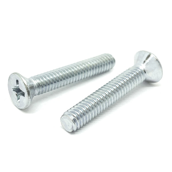 M5-0.8x8 Phillips Flat Head Machine Screws Steel Zinc