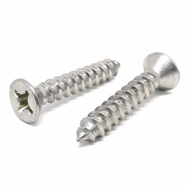 #10-12x2" 316 Stainless Steel Phillips Flat Head Type A Self Tapping Screws
