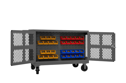 Double Sided Cart With Louvered Panels