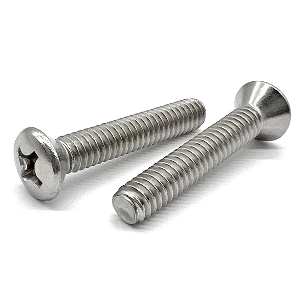 5/16-18x2-1/2" 18-8 Stainless Steel Phillips Oval Head Machine Screws