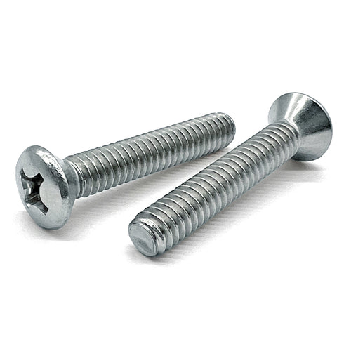 5/16-18x1/2" Phillips Oval Head Machine Screws Zinc Clear