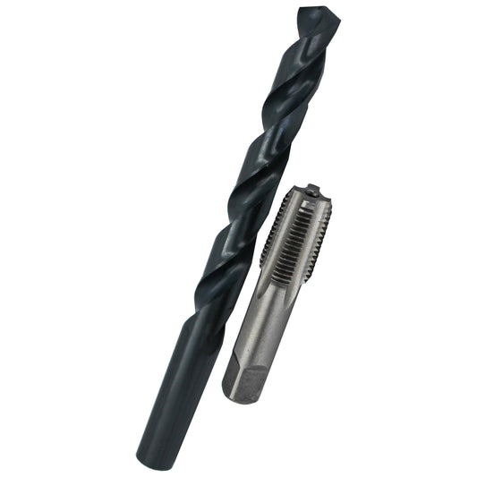 1/4" Carbon Steel NPT Pipe Tap and 7/16" HSS Drill Bit Kit