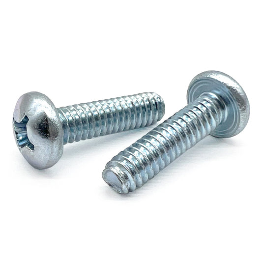 #10-24x1" Phillips Pan Head Thread Rolling Screws Zinc Clear