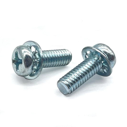 1/4-20x1" Internal Tooth Sems Phillips Pan Head Machine Screws Zinc