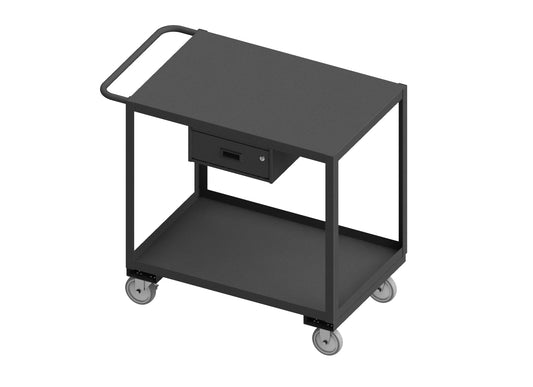 Stock Cart, 2 Shelves, 24 x 36, Drawer