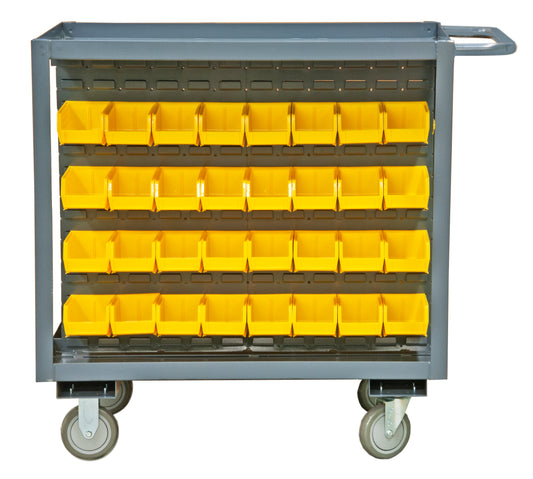 Stock Cart, 2 Shelves, 24 x 36, 64 Bins
